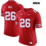 Men's NCAA Ohio State Buckeyes Jaelen Gill #26 College Stitched Authentic Nike Red Football Jersey VU20M05VK